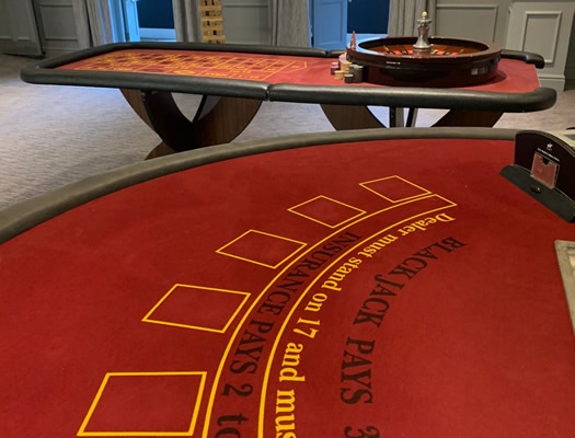 red blackjack table